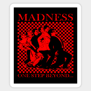 Madness - Retro Checkerboard Red Sticker